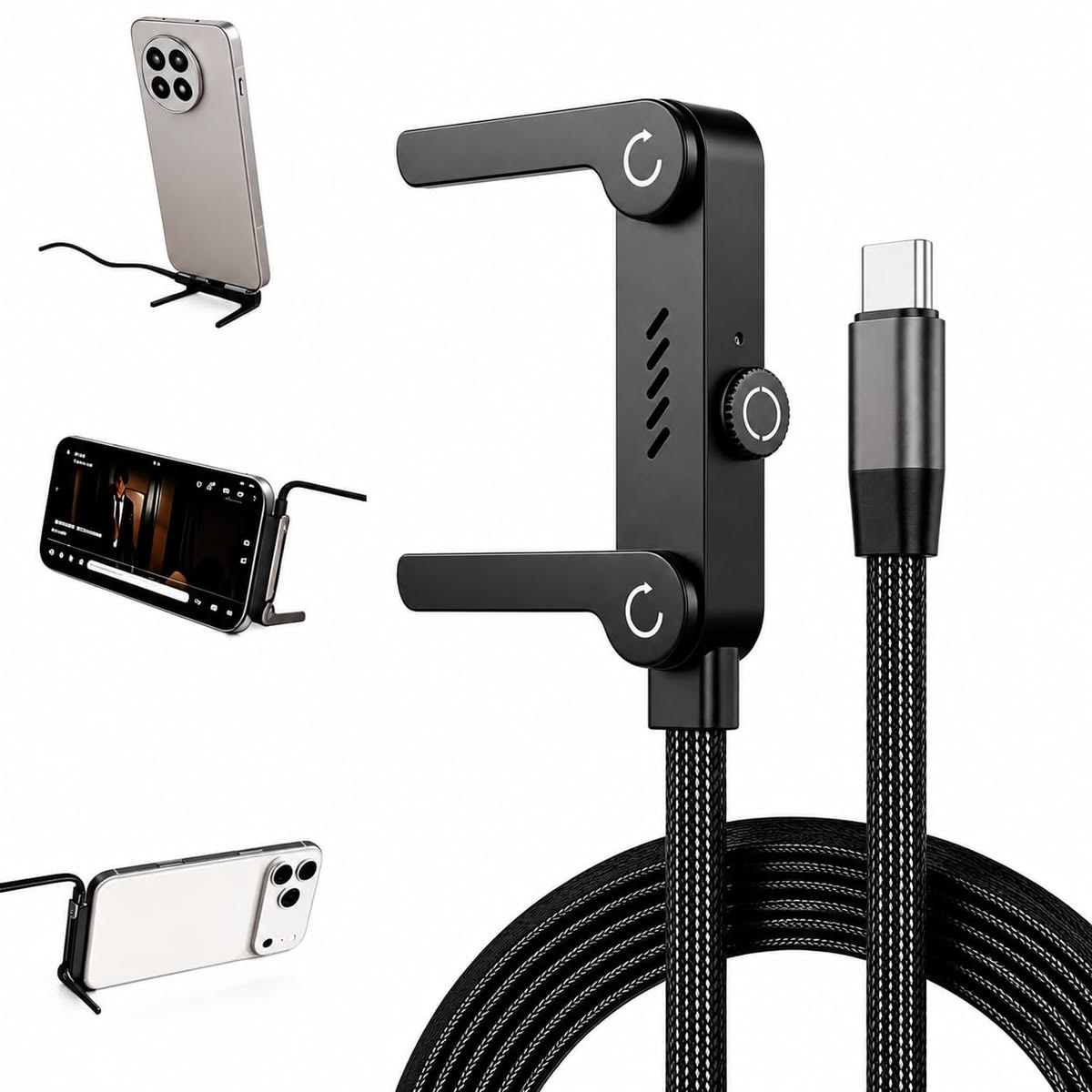 Charge rapide 240W + support pliable intégré