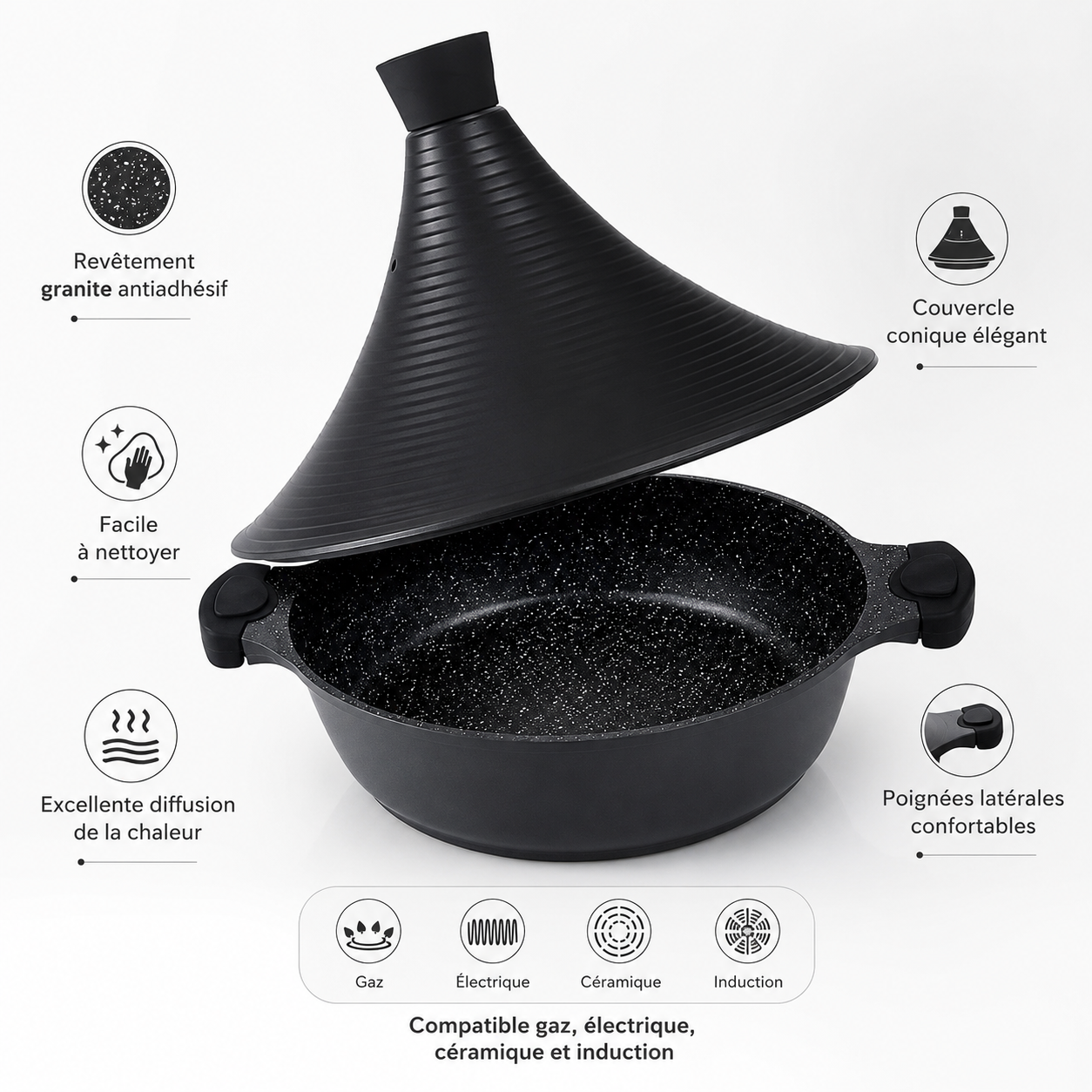 Tajine Premium en Granite Antiadhésif