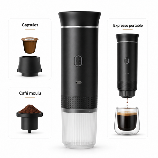 Machine à expresso portable électrique 3 en 1 sans fil