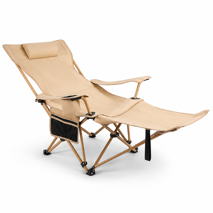 Fauteuil Pliable Inclinable Multi-Positions avec Repose-Pieds