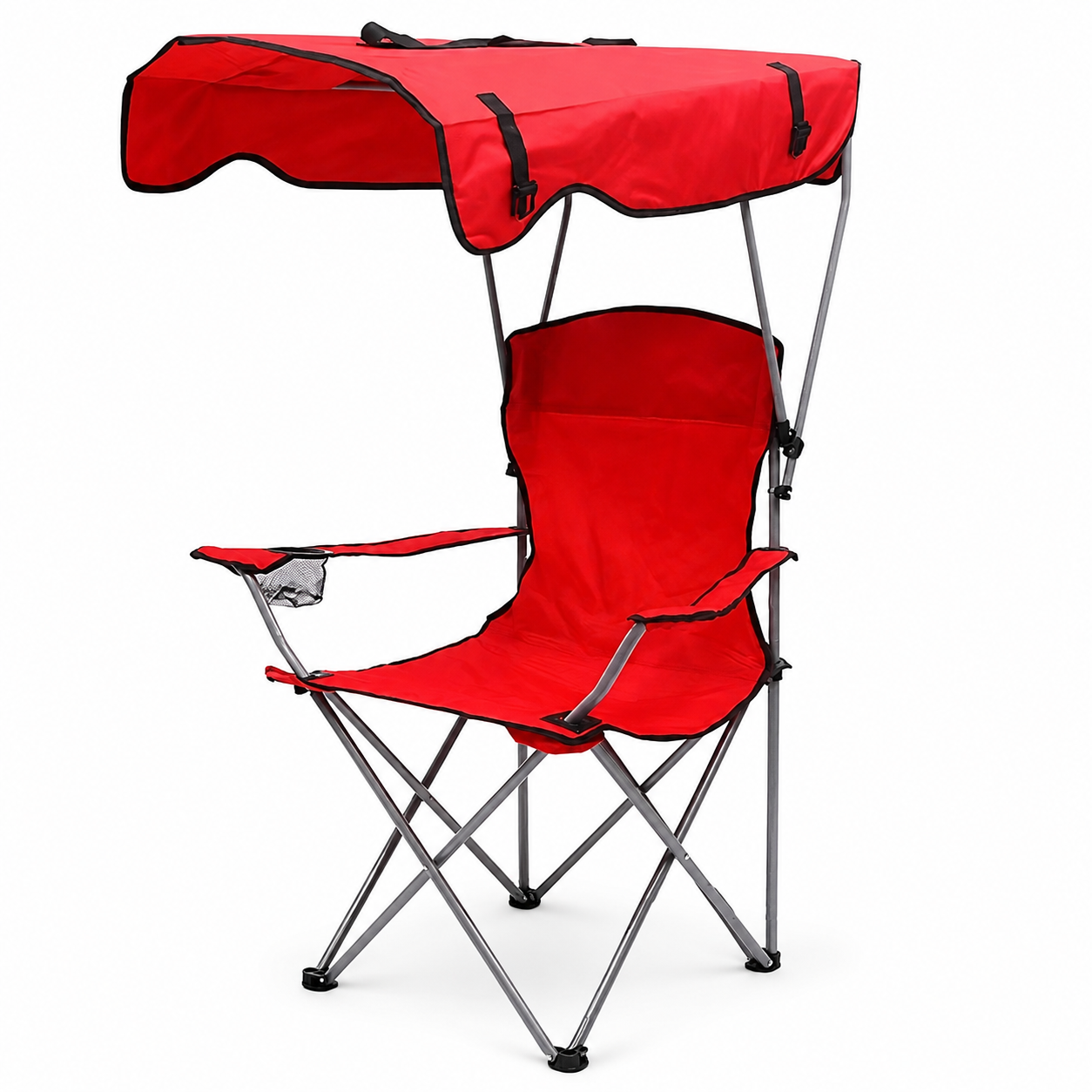 Fauteuil de Camping Pliable avec Pare-Soleil Intégré