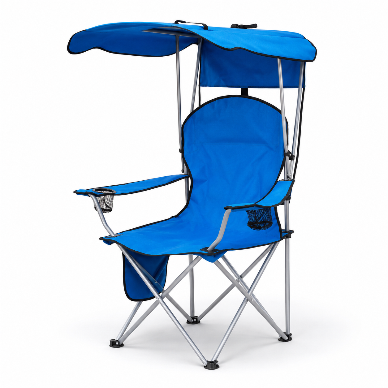 Fauteuil de Camping Pliable avec Pare-Soleil Intégré