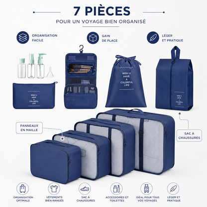 Ensemble de 7 sacs organisateurs de voyage