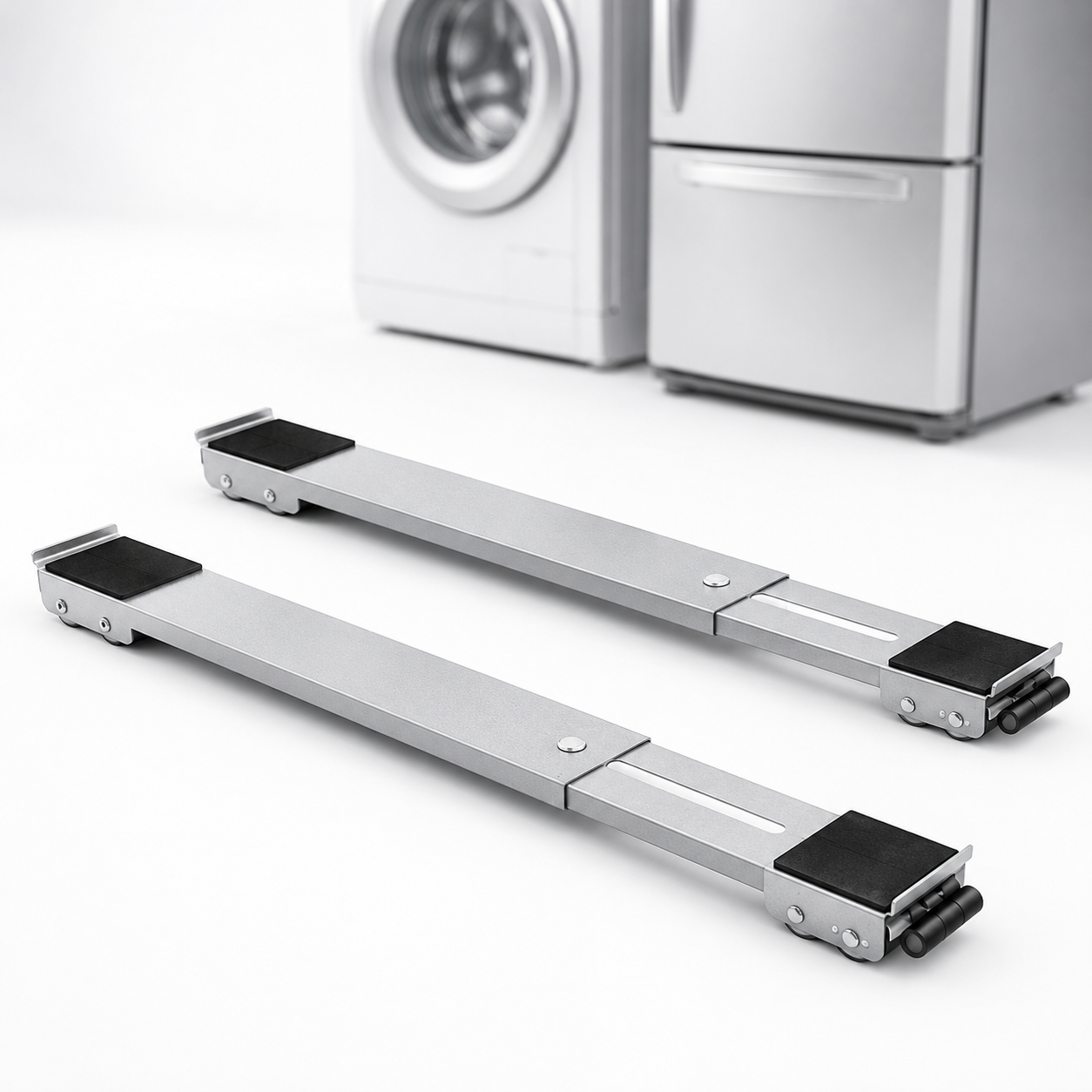 Support mobile réglable pour appareils électroménagers – Lot de 2