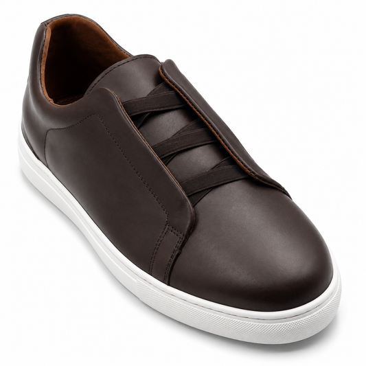 Sneakers Cuir Sans Lacets