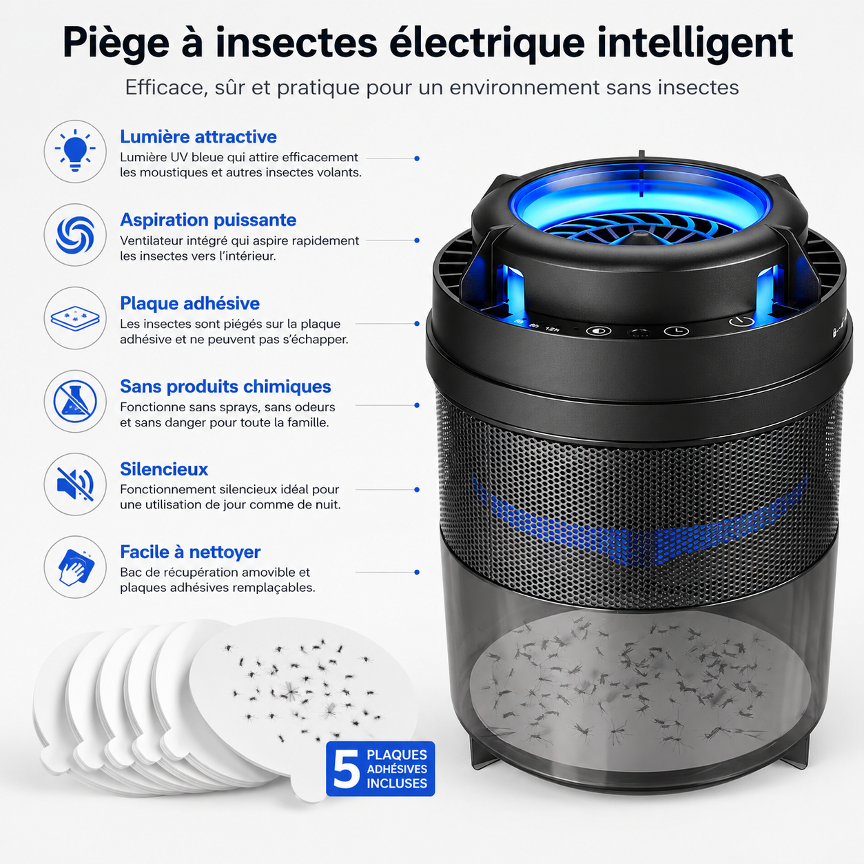 Piège électrique intelligent anti-insectes
