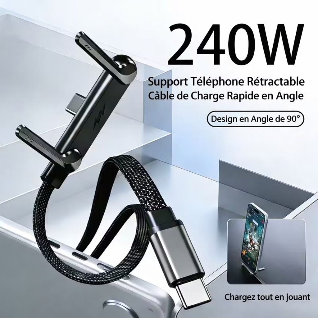 240W Foldable Phone Stand Data Cable